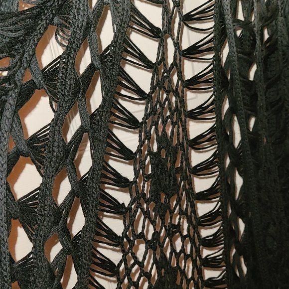 Olivia M. Ombre Three-Tone Crocheted Vest With fringe - Size M - Picture 2 of 11